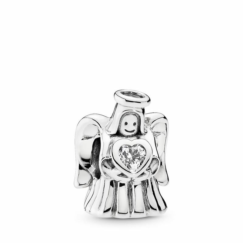 Pandora Angel Of Love Charm Ireland - Sterling Silver/Cubic Zirconia - 825670CMS